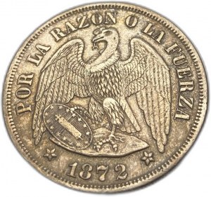 Chile, 1 peso, 1872 ⇅