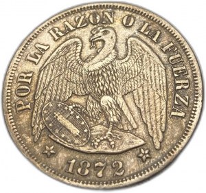 Čile, 1 peso, 1872 ⇅
