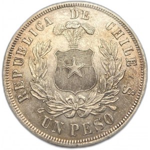 Chili, 1 Peso, 1874 ⇅