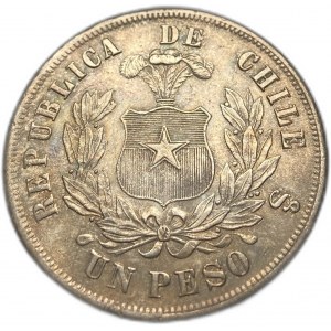 Chile, 1 Peso, 1876 ⇅