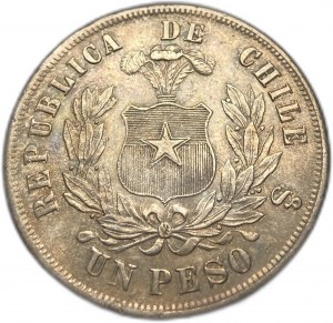 Čile, 1 peso, 1876 ⇅