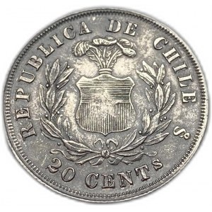 Chile, 20 Centavos, 1878