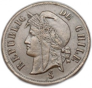 Chili, 2 Centavos, 1880