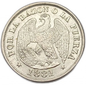Čile, 20 centavos, 1881