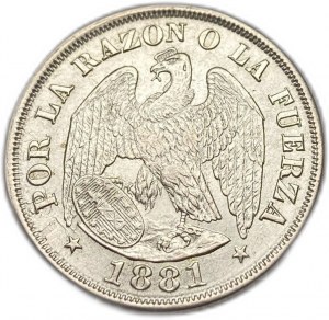 Chili, 20 Centavos, 1881