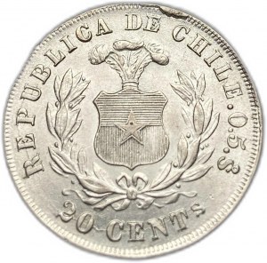 Chili, 20 Centavos, 1881