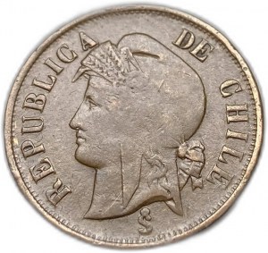 Chile, 2 centavos, 1882