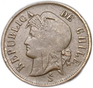 Chili, 2 Centavos, 1882