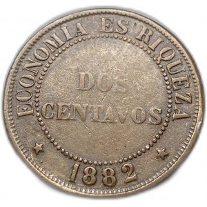 Čile, 2 centavos, 1882