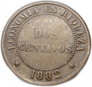 Cile, 2 Centavos, 1882