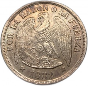 Čile, 1 peso, 1882 ⇅
