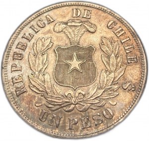 Chile, 1 peso, 1882 ⇅