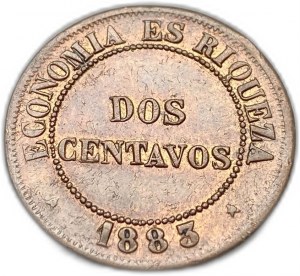 Cile, 2 Centavos, 1883