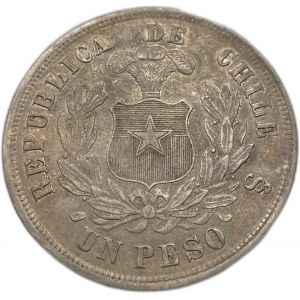 Cile, 1 Peso, 1883 ⇅