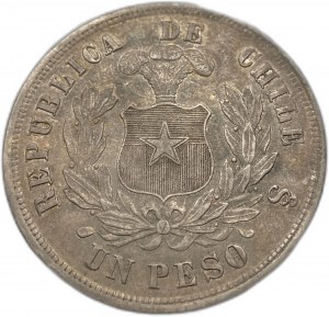 Čile, 1 peso, 1883 ⇅