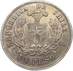 Chile, 1 peso, 1884 ⇅