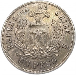 Cile, 1 Peso, 1884 ⇅