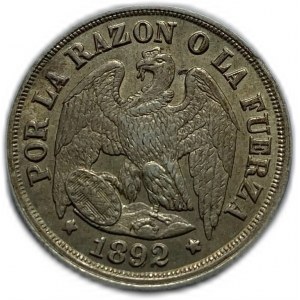 Chile, Un Decimo, 1892