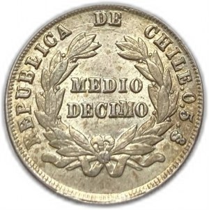 Čile, 1/2 Decimo, 1892