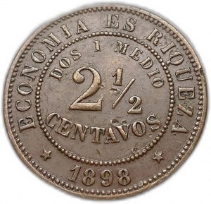 Chile, 2 1/2 centavos, 1898 r.