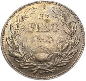 Chili, 1 Peso, 1905