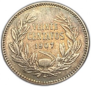 Čile, 20 centavos, 1907