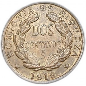 Cile, 2 Centavos, 1919