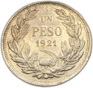 Chile, 1 peso, 1921