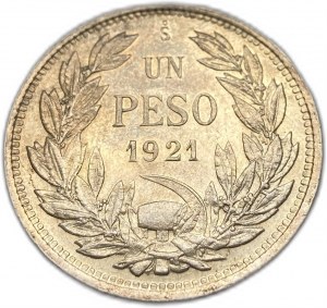 Čile, 1 peso, 1921