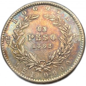 Kolumbia, 1 peso, 1862