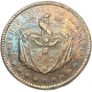 Kolumbia, 1 peso, 1862