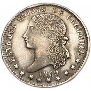 Kolumbia, 1 peso, 1869 r.