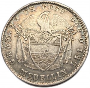 Kolumbia, 1 peso, 1869