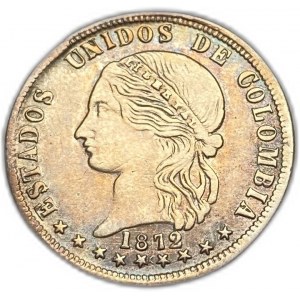Colombia, 2 Decimos, 1872