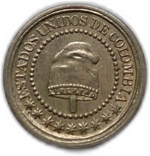 Kolumbia, 1 1/4 centavo, 1874