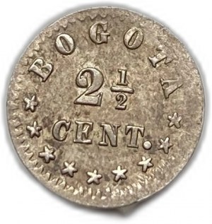 Colombie, 2 1/2 Centavos, 1876