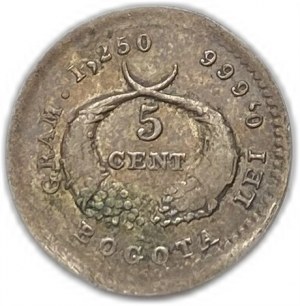 Kolumbien, 5 Centavos, 1880