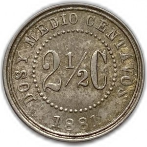 Kolumbia, 2 1/2 centavos, 1881