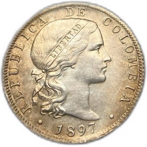 Kolumbie, 20 centavos, 1897