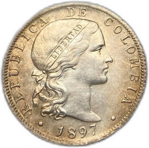Kolumbie, 20 centavos, 1897