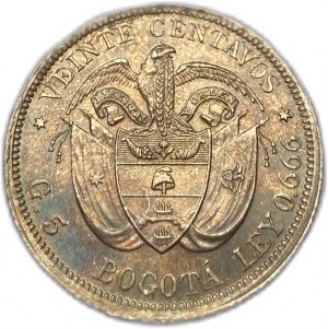 Kolumbia, 20 centavos, 1897