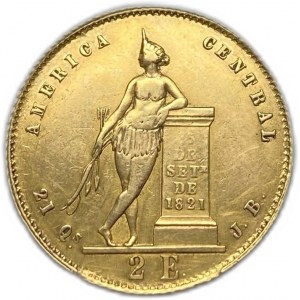Kostaryka, 2 Escudo, 1855 JB