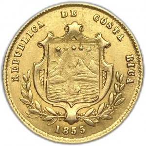 Kostaryka, 2 Escudo, 1855 JB