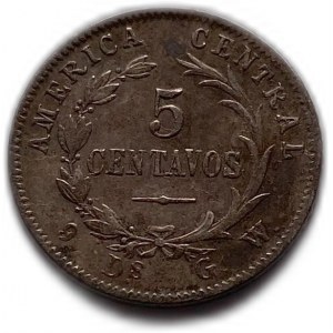 Kostaryka, 5 Centimos, 1887 GW