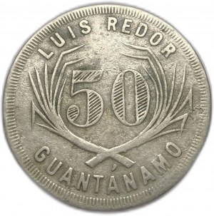 Kuba, 50 Centavos 1899, Wertmarke Guantanamo