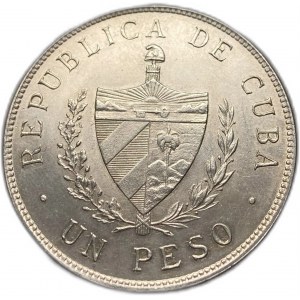 Cuba, 1 Peso, 1915 UNC Beau Toning