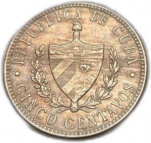 Kuba, 5 Centavos, 1915