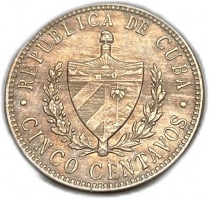 Cuba, 5 centavos, 1915