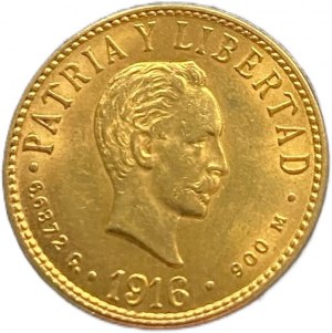 Kuba, 4 pesos, 1916