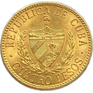 Cuba, 4 Pesos, 1916